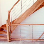 Eingestemmte Holztreppe 045